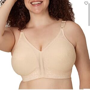 Playtex 18 Hour Ultimate Lift & Support Wireless Bra 4693 42DD Peach Floral NWT